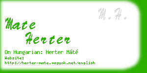 mate herter business card