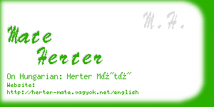 mate herter business card